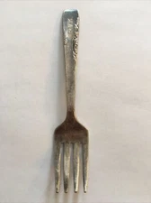 Vintage Fork US Collectible 4.25” Engraved GWK. 1881 Rogers Oneida Ltd Proposal