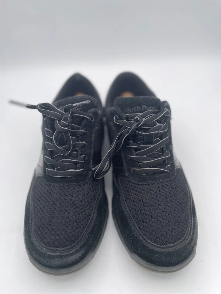 Hush Puppies Sneakers Men's Sz 8 Black Lace Up Low Top Running Athletic Shoes - Image 2 of 4
