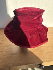 40 s 50's Clover Lane UNION MADE USA Red Velvet Women s Hat Vintage