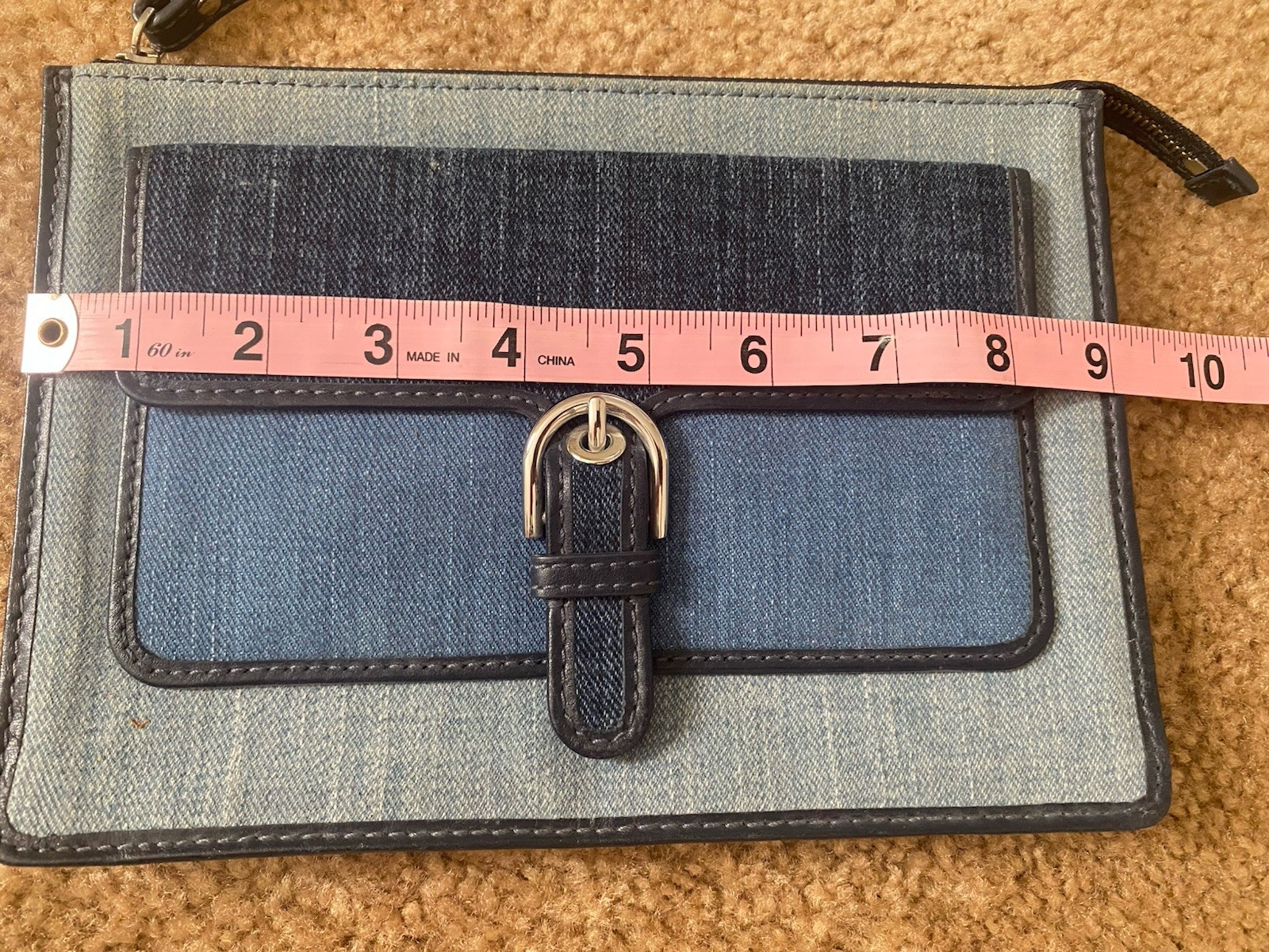 Michael Kors Denim Patchwork Wristlet Clutch Bag … - image 12