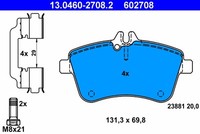 Ate 602708 BremsbeläGe Vorne FüR W169 W245 4 StüCk