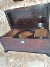 19th Century British Wooden, Rosewood Tea Caddy,Caddie Box