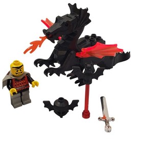 Lego Castle Fright Knights Basil the Bat Lord Minifigure with Black Dragon 6007
