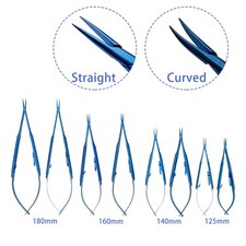 1pcs Titanium Ophthalmic Curved/Straight Needle Holder With Lock Eye Instruments