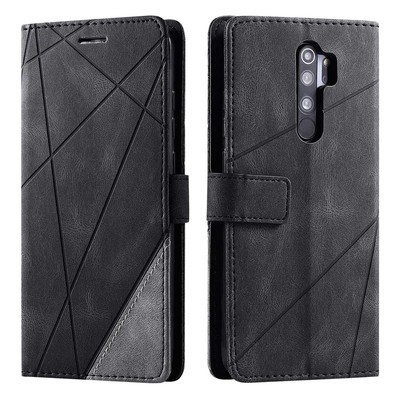 Hülle für Xiaomi Redmi Note 8 Pro, Premium Leder PU Handyhülle Flip Case Wall...