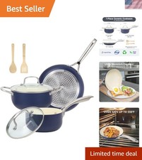 Compatible avec l' induction 7-Piece Ensemble d'articles de cuisine antiadhésif - Sûr, élégant & Fonctionnel
