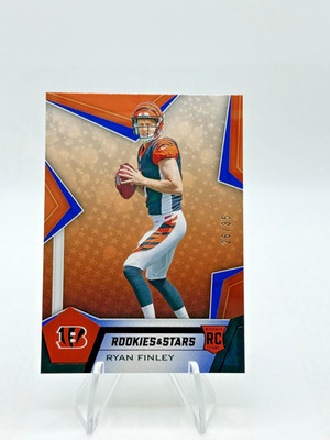 2019 Panini Rookies & Stars Ryan Finley Rookie #105 Red Blue Bengals /35 SSP RC
