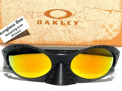 NEW Oakley PLANTARIS Matte Black POLARIZED Galaxy Fire Gold Lens