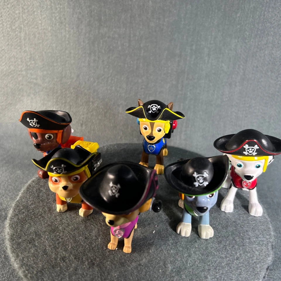 Lote de figuras paquete de acción de cachorros piratas de la Patrulla Canina Spin Master Rocky Zuma Chase Skye Foto 4 de 4