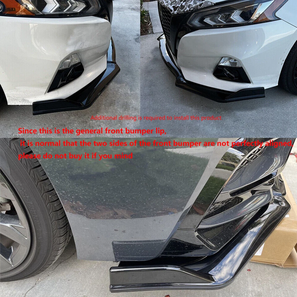 For BMW 118i 120i 128i Glossy Black Red Series Front Bumper Lip Spoiler Splitter - Image 4 of 4