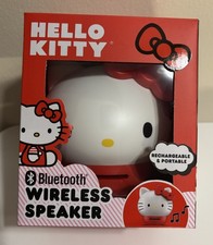 Hello Kitty Bluetooth Wireless Speaker by Sanrio-Red Portable  Rechargeable NEW