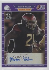 2021 Leaf Pro Set Metal 1989 Purple Rainbow 28/50 Marvin Wilson #PA-MW1 Auto qf8