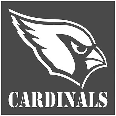Clear Plastic Stencil - Football Cardinals (SC815) (4'', 6'' or 8'')*****