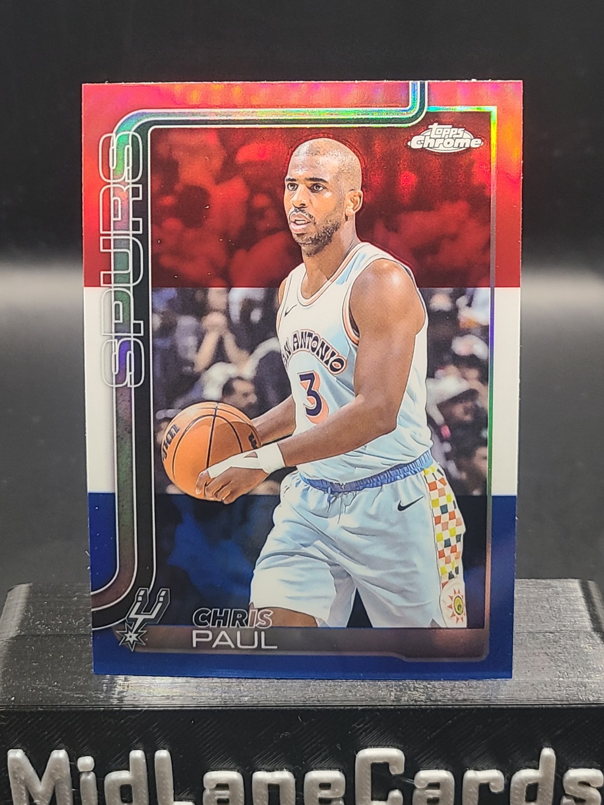 2025-26 Topps Chrome - Chris Paul #219 Red White & Blue Refractor