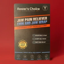Rester's Choice Jaw Pain Reliever Chin and Jaw Wrap NEW