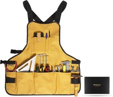 Work Tool Apron for Men and Women, Torso Length with 21 Tool Pockets, Durable Ca
