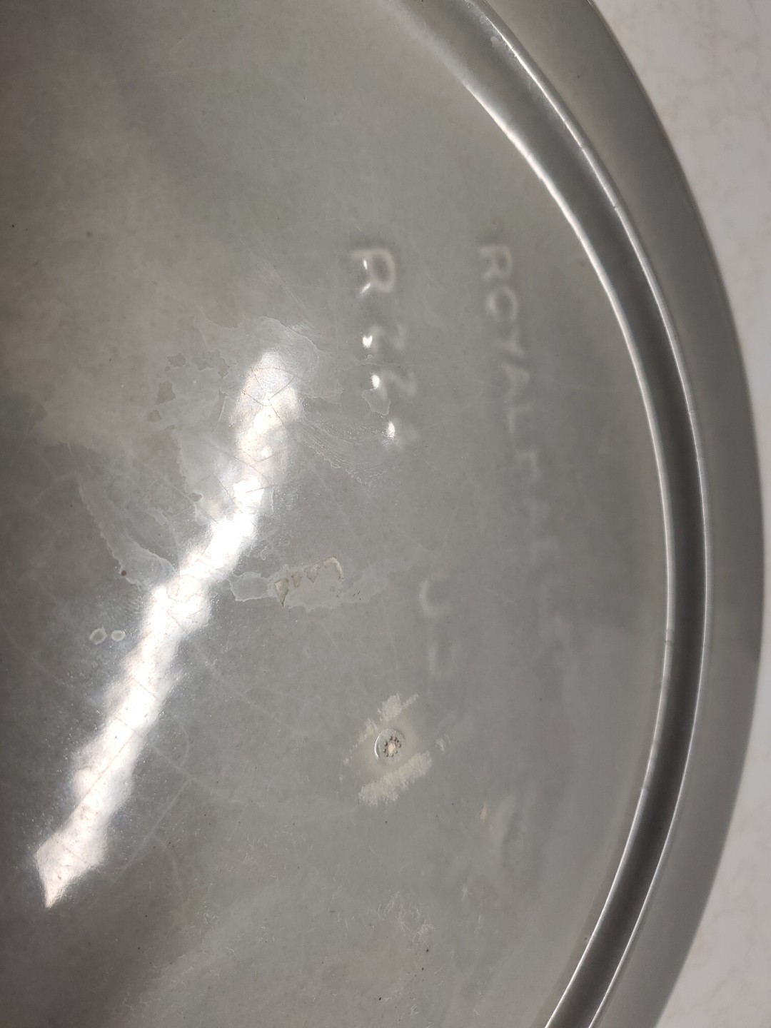 2 Vintage Royal Haeger USA R 224 GIANT 12 x 2-3/4 inch Blue & Purple Planters