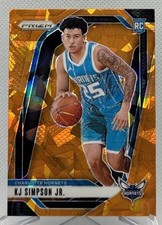 2024-25 Panini Prizm - KJ Simpson Jr. #247 Orange Ice Prizm (RC)