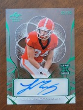 LADD MCCONKEY 2024 LEAF TRINITY FOOTBALL AUTO RC CLEAR GREEN #22/25 11C