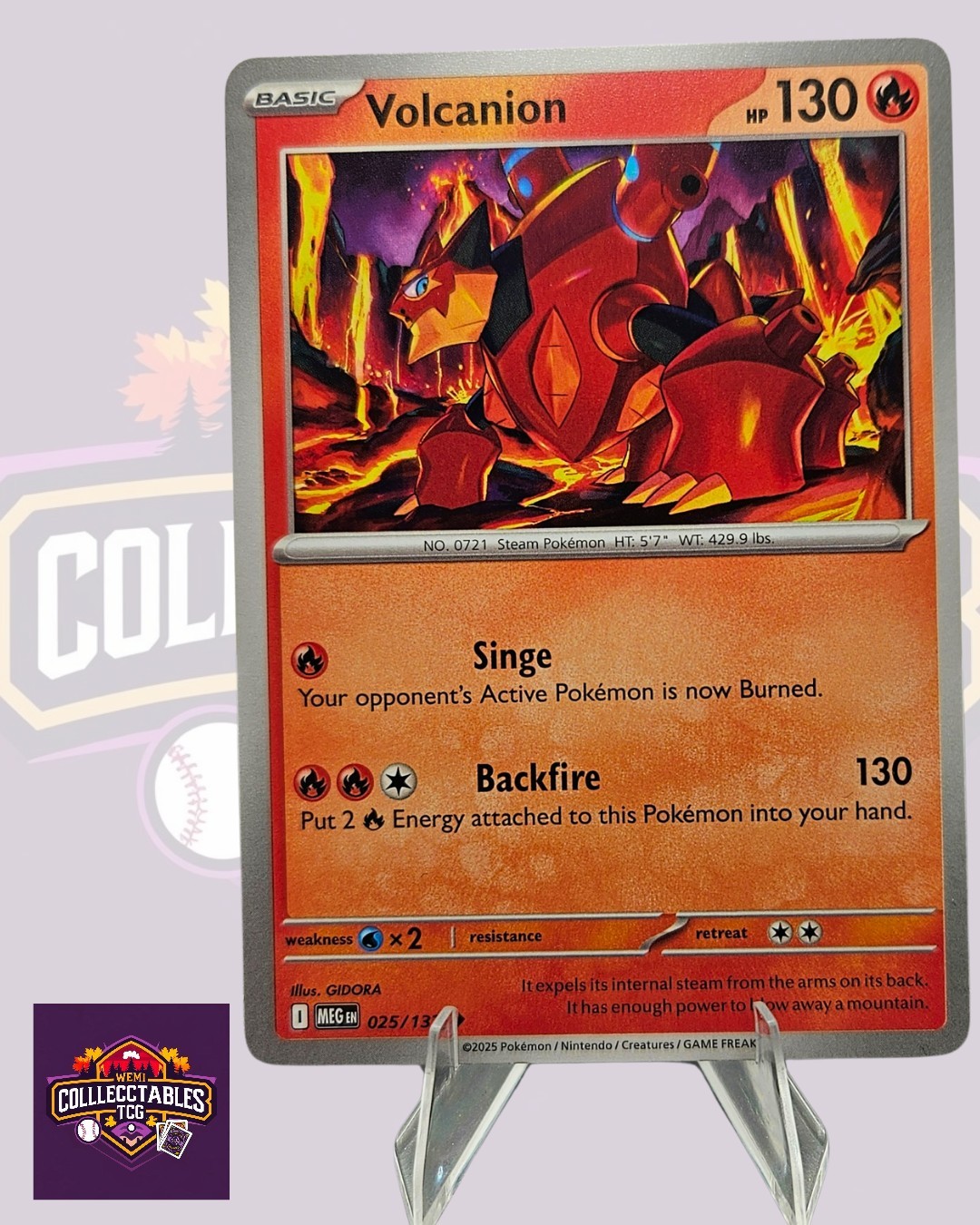 Volcanion 025/132 Me01: Mega Evolution Regular - Free Shipping NM Pokemon