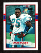 1989 TOPPS TRADED RC #15T LOUIS OLIVER - MIAMI DOLPHINS - ROOKIE CARD - *05. rookie card picture