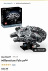 LEGO Star Wars Millennium Falcon Starship Collection 75375