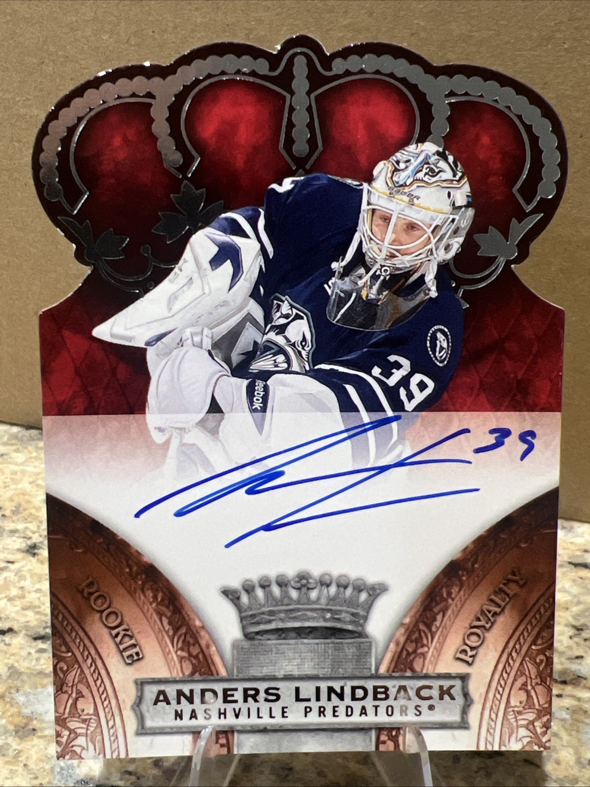 2010-11 Panini Crown Royale Rookie Anders Lindback AUTO /499 Nashville Predators