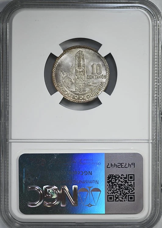 1964 Guatemala 10C Centavos NGC MS67 - Image 2 of 4