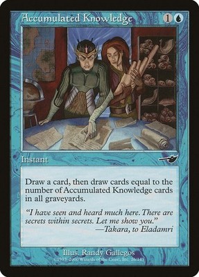 1x Accumulated Knowledge - Nemesis LP - MTG