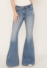 Wrangler Retro Helen Flare Jeans Medium Wash High Rise Women  s Sz 27X30 NWT