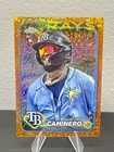 2024 Topps Chrome Junior Caminero RC ORANGE SPECKLE VARIATION /25 RAYS