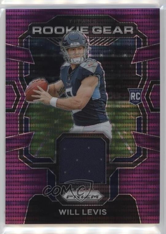 2023 Panini Prizm Rookie Gear Purple Pulsar Prizm Will Levis #RG-WL 0n64