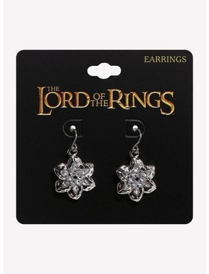 The Lord Of The Rings Galadriel Nenya Flower Drop Earrings
