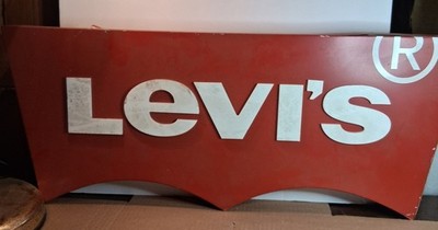 Levi's Retail Merchandising Graphic Store Display Advertising 26 X 10.5 X 2 Sign