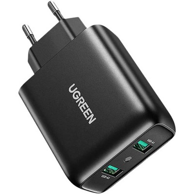 Schnell-Ladegerät 2x USB-A QC 36W Ugreen Netzladegerät Wandladegerät Schwarz