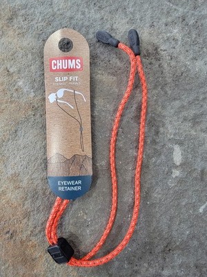Chums Sunglass Retainer ORANGE / GREY ( 12121828 ) 3MM ROPE STYLE SLIP FIT