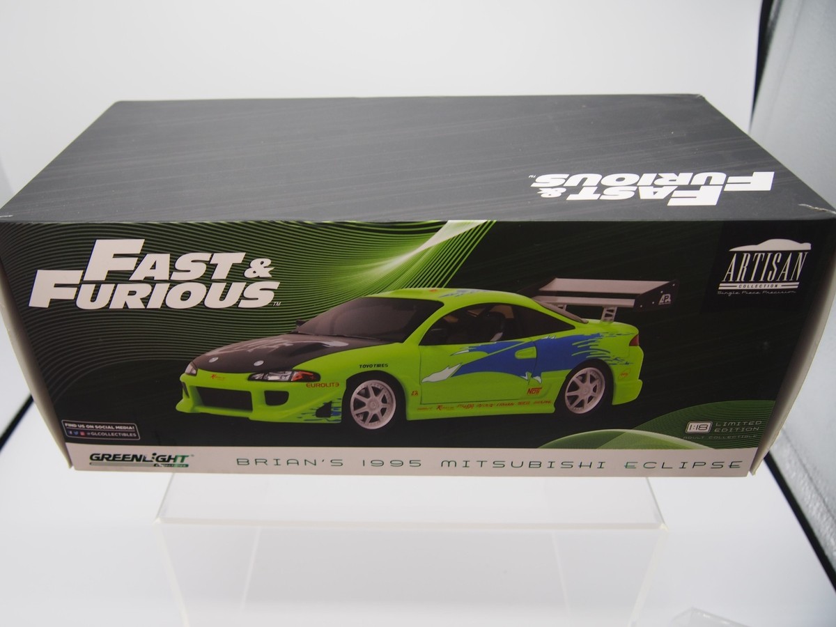 Greenlight Fast & Furious Mitsubishi Eclipse 1/18 Model Car Used