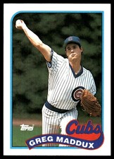 Greg Maddux 1989 Topps #240 Chicago Cubs FREE SHIPPING AutographDen