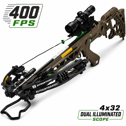 Xpedition Archery Rut Hunter 400X Crossbow 400 FPS 4x32 Illuminated Scope NEW!