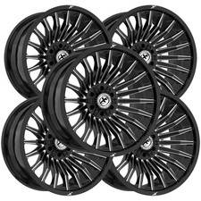 Set Of 5 Xf Off-road Xf-231 20x10 5x55x5.5 -12mm Blackmilled Wheels Rims Set Of 5 Xf Off-road Xf-231 20x10 5x55x5.5 -12mm Blackmilled Wheels Rims