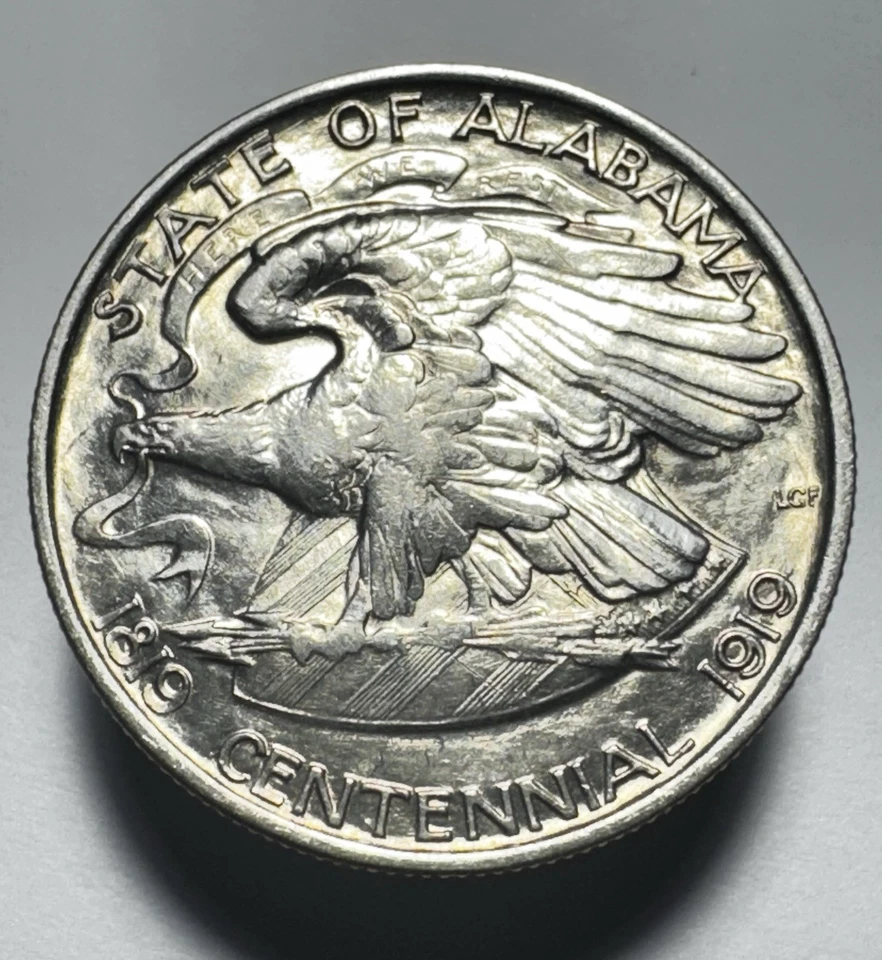 1921 Alabama Commemorative Silver Half Dollar -0685 - Image 2 of 2