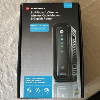 Motorola SBG6580 SURFboard 343 Mbps 4 Port Gigabit Wireless Cable Modem - Black