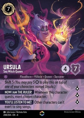 Ursula, Seehexenkönigin - VERZAUBERT - Ursulas Rückkehr - Lorcana TCG