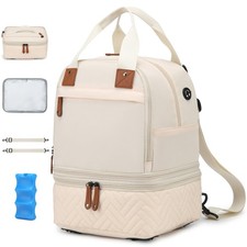 Breast Pump Cooler Bag Compatible with Spectra S1/S2 Ice Pack Mat Beige