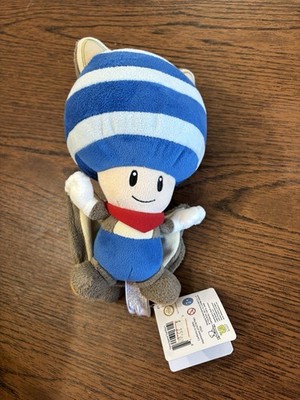 SUPER MARIO Little Buddy FLYING SQUIRREL TOAD 8'' Stuffed Plush Doll 2013 NWT