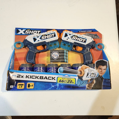 Zuru X Shot 2x Kickback Dart Blaster Set BRAND NEW with Targets and Darts