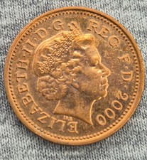 2000 United Kingdom Penny, Girls Of Great Britain And Ireland Tiara Portcullis