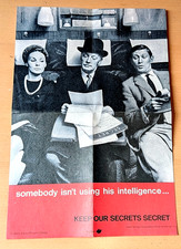 Rail way Poster Train Vintage HMSO Secret Agent Public Information Joke Funny UK