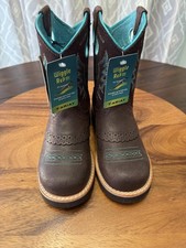 NWT Ariat Wiggle Room Western Brown/Turquoise Boots Toddler Size 11