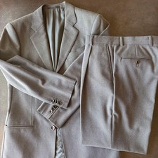 Collezioni Wool Stripe Suit Set Armani Charcoal Gray Italy 46 Rare From Japan